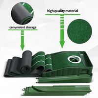 Tapis d'entraînement de golf multifonctionnel portable pour la maison et l'extérieur, dispositif de pratique du putting