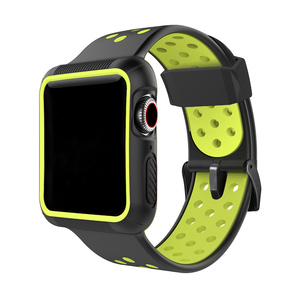 De silicona resistente <span class=keywords><strong>funda</strong></span> con correa de reloj Bandas de silicona <span class=keywords><strong>Apple</strong></span> <span class=keywords><strong>Watch</strong></span> Correa 38 40 42 44MM - Product Image 1
