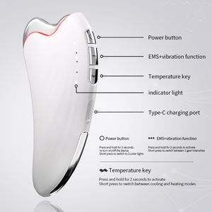 Mini Mehrzweck-Gesichts pflege Gua Sha Werkzeug Wärme Hochfrequenz vibration Tragbares galvanisches elektrisches Gesichts <span class=keywords><strong>massage</strong></span> gerät - Product Image 2