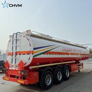 뜨거운 판매 3 축 스테인레스 스틸/알루미늄 연료 탱커 세미 트레일러 가솔린/디젤 트럭 트레일러 - Product Image 5