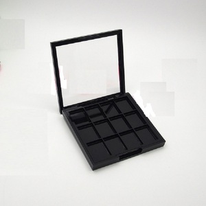 Rỗng Eyeshadow Palette Đen Vuông Nhựa Son Môi Trường Hợp 9 Màu Sắc 12 Lưới Mỹ Phẩm Bột Compacts Bóng Mắt Trường Hợp - Product Image 3