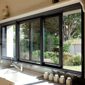 Hot bán tùy chỉnh Hợp kim nhôm đẩy-kéo trượt Windows tiêu chuẩn Mỹ cho siêu thị nhà bếp container nhà cửa sổ - Product Image 2