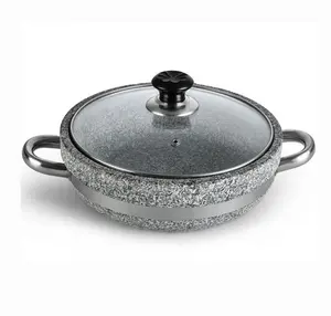 Olla caliente de piedra coreana Natural, platos de sopa de piedra <span class=keywords><strong>Sukiyaki</strong></span> japonesa, ollas para servir con tapa de vidrio - Product Image 1