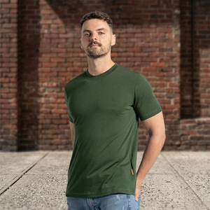 Camisetas de Hombre de Lana Tejida Ligera, Corte Regular, Cómodas, Lisas, Antiarrugas, Transpirables, con Estampado Serigrafiado - Product Image 6