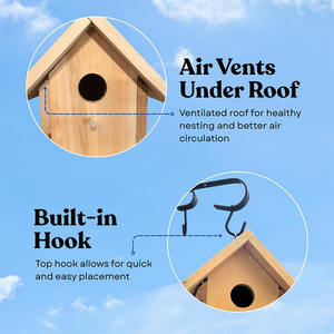 Nichoir en bois massif à peindre - Product Image 5