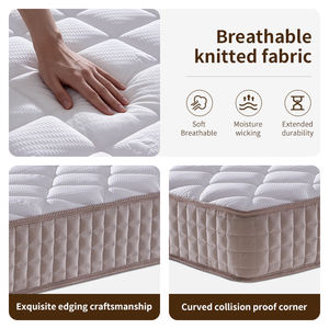 ที่นอนสปริงแบบพ็อกเก็ตคอยล์ขนาดฟูลไซส์ สำหรับโรงพยาบาล ใช้สำหรับผู้ป่วยโรคกระดูกและข้อ บรรจุในกล่องแบบม้วน 400 กรัม/ตร.ม. ผ้าถัก  ปลอดภัยต่อสิ่งแวดล้อม ปราศจากกาว - Product Image 2