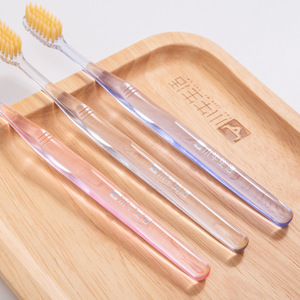 Cepillo de Dientes Sorriso de Cerdas Suaves con Mango de Cristal Translúcido, Cepillo de Dientes Manual para Adultos con Soporte de Succión - Product Image 2