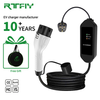 Chargeur EV portable de type 2 AC 13A 3KW IP54, design compact, pour petits véhicules électriques