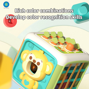 YICHENG Busy Smart <span class=keywords><strong>Cube</strong></span> Jouet éducatif pour bébé 6 en 1 |   <span class=keywords><strong>Cube</strong></span> sensoriel Montessori en plastique pour les tout-petits et les enfants de 5 à 7 ans - Product Image 5