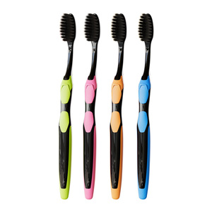 Brosse à dents en charbon de bambou, poils doux, usage domestique, protection des gencives pour adultes, nettoyage en profondeur, séchage rapide - Product Image 2