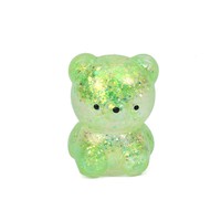 Ours en Maltose à Rebond Lent, Jouet Squishy Transparent à Paillettes Dorées, Jouet Éducatif Anti-Stress, Vente Chaude