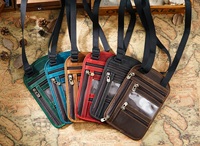 Crazy Horse pemegang paspor kulit asli, dompet sampul paspor pemblokir Rfid, dompet leher, kantong perjalanan