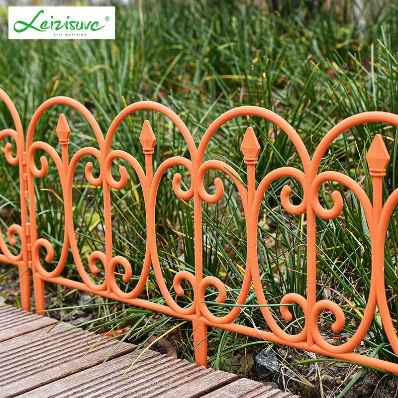 Leizisure recinzione da giardino 4 pannelli bordo in plastica bordo recinzione per giardino letto di fiori Patio prato paesaggistica