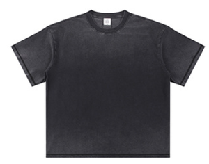 T-shirt <span class=keywords><strong>Homme</strong></span> Col Rond Américain Style FOG Rétro Batik Délavé et Vieilli à Épaules Tombantes Nouvelle Collection Été - Product Image 4