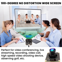 Módulo de Cámara USB de Alta Velocidad de 12MP IMX577 |   Lente 4K 30fps 1080P 120fps sin Distorsión, Reinicia y Guarda las Configuraciones para Seguridad