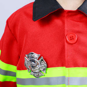 子供向け消防士コスチュームファイヤーチーフはパンツとキャリアデーのロールプレイのトップを含むユニフォームをドレスアップ - Product Image 3