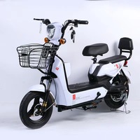 MTBGOWholesale Sepeda Listrik Kota Murah 48V350W, Rangka Step-Through, Baterai Lepas Pasang, Keranjang Depan, Kursi Penumpang Ganda