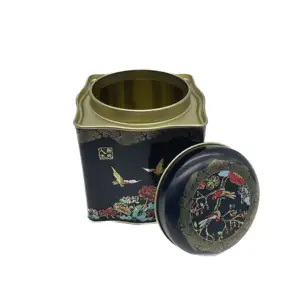 Custom Luxury 1L Tea Canister Tin Square Airtight Metal Coffee Cans Empty Large Packaging Boxes for Herb