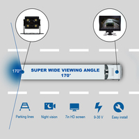 Kamera pemantauan mundur truk AHD layar IPS definisi tinggi kamera perekam Video DVR kamera penglihatan malam