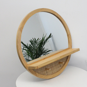 Nhiều Chức Năng Rắn Gỗ Cây Nho Tường Gương Kệ Tường Treo Tường Trang Trí Mây Gương Cho Phòng Khách Phòng Ngủ - Product Image 3