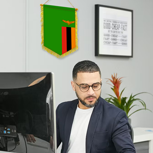 Wholesale Mini Pennant Car Flags 20x30cm Zambia Wall Decor <b>Small</b> Ornaments Hanging Digital Printing - Product Image 3