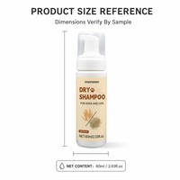 Shampooing sec professionnel pour animaux de compagnie sans eau, à l'avoine apaisante, sans rinçage, en mousse, pour chiens et chats, OEM, étiquette privée, vente en gros