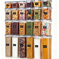Ensemble de boîtes de conservation alimentaire hermétiques empilables BX à capacités multiples avec couvercles pour la cuisine, les collations et les pâtes