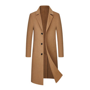 Cappotto Invernale Lungo da <span class=keywords><strong>Uomo</strong></span> Classico <span class=keywords><strong>Doppiopetto</strong></span> Slim Fit in Offerta - Product Image 4