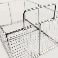 Panier en fil métallique tissé en acier inoxydable 304/316 personnalisé avec poignée flexible - Organisateur de rangement multifonctionnel pour la cuisine et l'industrie
