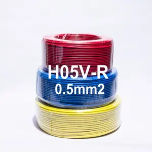 Direct Sales H05V-R 0.5 mm2 PVC Insulated Single Core Stranded Building Wires House Wires