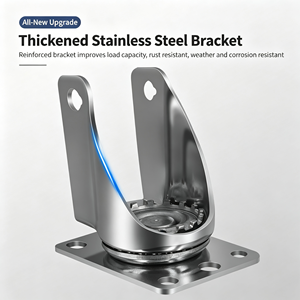 Stainless Steel Iron Nylon Polypropylene Rubber 125mm Polyurethane Swivel with Brake 250kg Capacity Commercial Kitchen Cart - Product Image 6