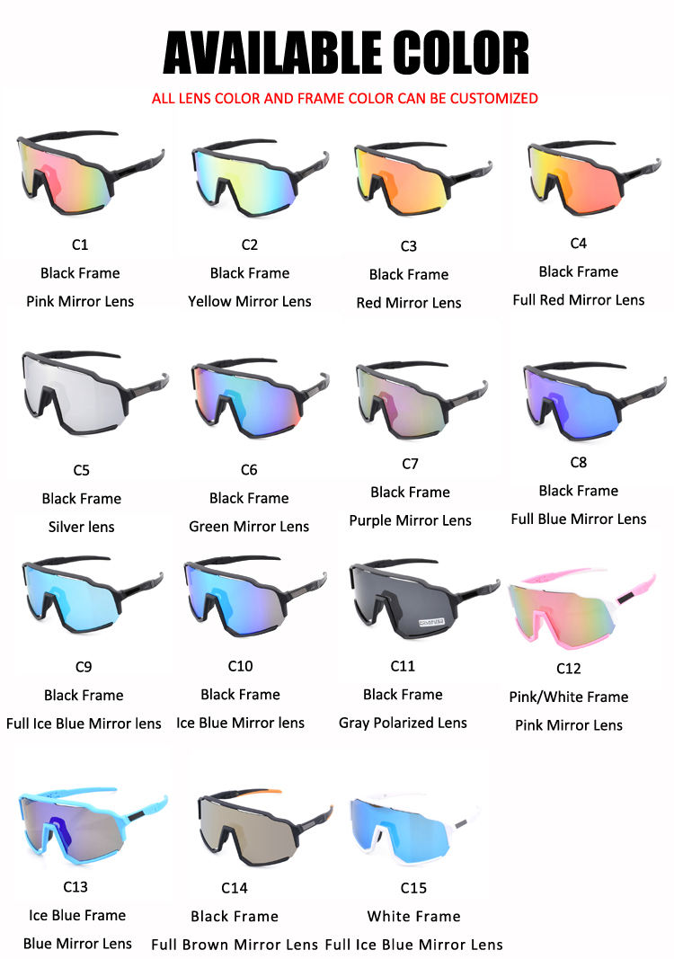Private Patent Photocromatic Female Motor Cycling Glasses Photocromic Oem Oversize Bicycle Glasses Sunglasses