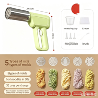 Machine à nouilles électrique portative sans fil, machine à nouilles automatique, accessoires pour la préparation de pâtes et de ramen