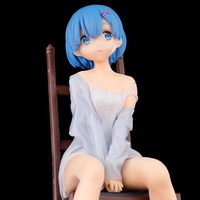 Chao-Plays Zero-Tolerance Isekai Life Rem PVC Anime-Figur & Stuhl-Pose Pyjama Desktop-Ornament für Erwachsene ab 14 Jahren
