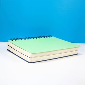 Fashion <b>A5</b> Hardcover <b>Spiral</b> <b>Notebook</b> Dotted Pages Blue Green Journal Books for Back to School Conference Factory Supply - Product Image 1
