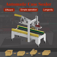 Machine de fermeture de boîtes automatique à vitesse réglable avec scelleuse de ruban adhésif pour les coins et les bords