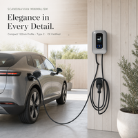 Borne de Recharge AC Type 2 7KW 16A 32A OCPP 1.6 IP55 CE WiFi 4G Écran Tactile 5 Pouces
