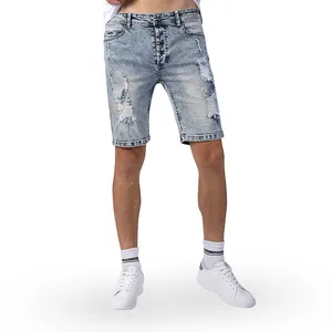 High Quality Denim Shorts Jean Signature Fit With Distressing And Rips Thrift Denim Short