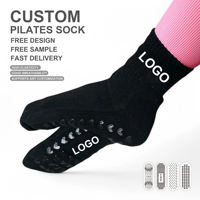 Chaussettes de sport antidérapantes pour femmes, design d'usine, logo personnalisé, coton, pour yoga et pilates