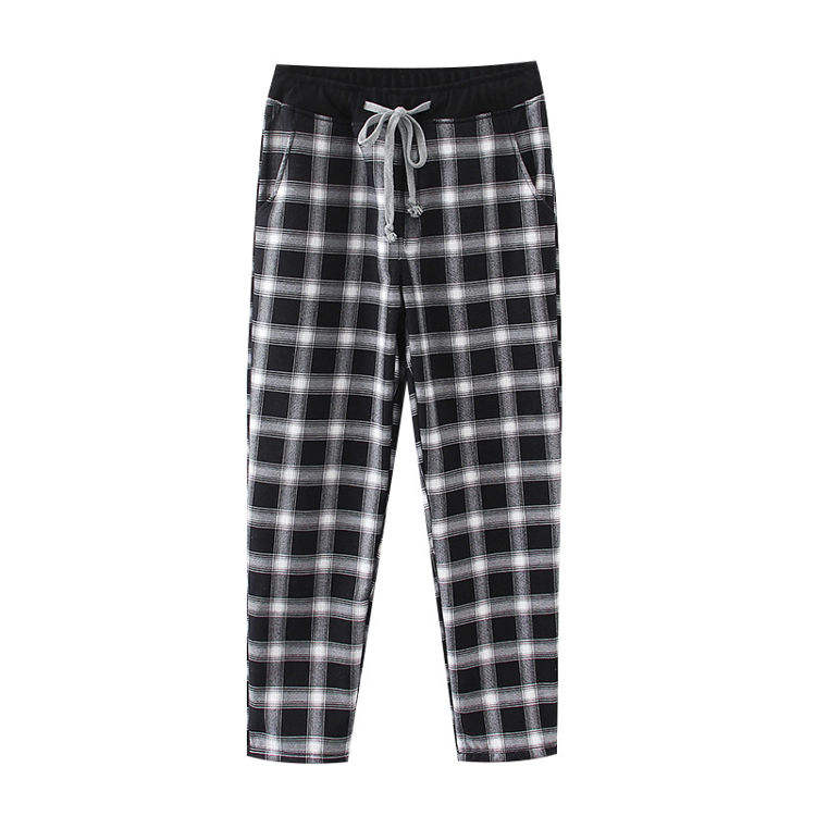 Wholesale Custom Printed Men's Youth Plaid Fleece Pajamas