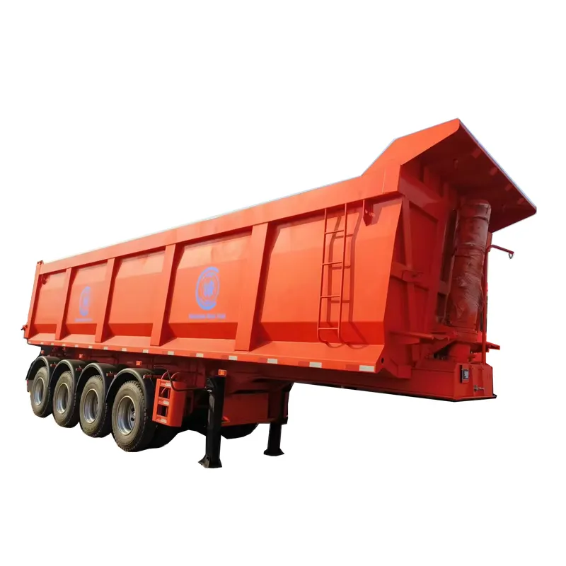 새로운 핫 세일 고품질 3 4 차축 티퍼 세미 트레일러 60 톤 덤프 트레일러 트럭 판매
