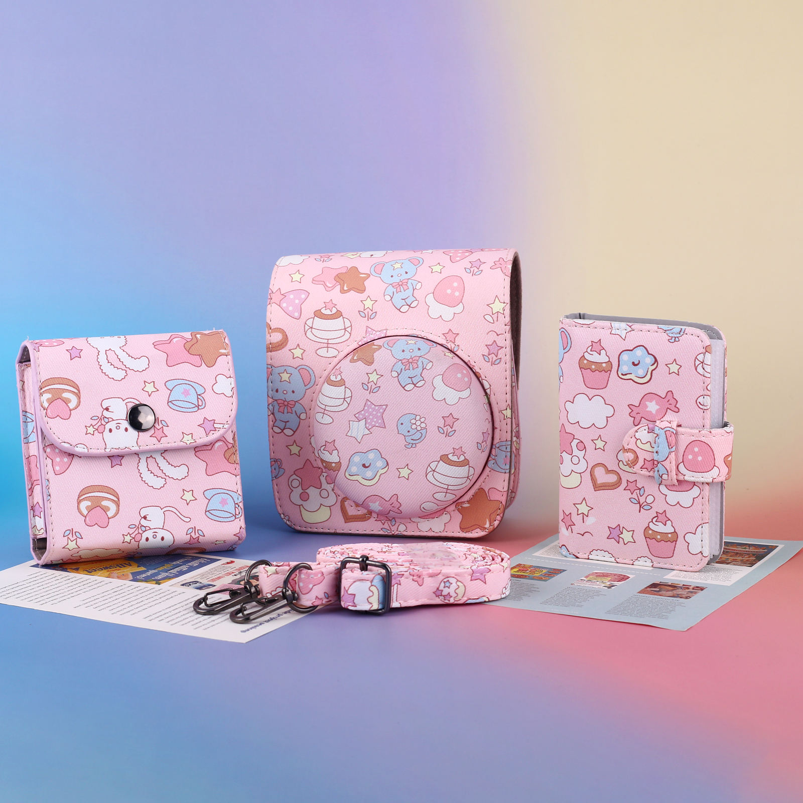 Bag with small case and mini album