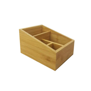 Wooden Desktop Organizer Box Rectangle 15cm High Office Storage Creative Key Holder For <b>Home</b> And Office Use - Product Image 5