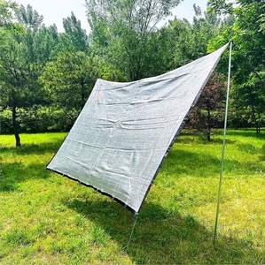 HDPE bạc phản quang ngoài trời Vườn nhôm lá Sun Shade Net cho xe và chó - Product Image 4