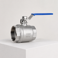 Vanne à boisseau sphérique manuelle filetée Q11F-16P en acier inoxydable avec siège en PTFE PN16 pour eau, huile, gaz, filetage femelle 1/2 po