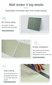 Il Design del mosaico autoadesivo SPC un colore tre stili è adatto per pareti interne, pareti di sfondo e scrivanie anteriori - Product Image 5