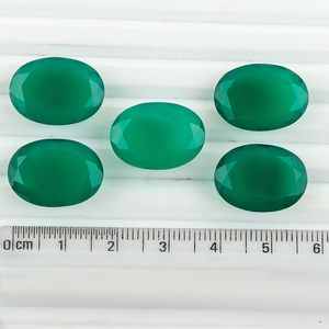 YASHEE Piedra Preciosa de Ónix Verde Natural 18X13 MM Corte Oval Brillante para Joyería - Product Image 4