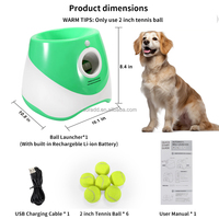 Lanceur de balles automatique rechargeable USB Offre Spéciale pour petits chiens, portée de 10 à 30 pieds, lanceur de balles de tennis intérieur et extérieur pour animaux de compagnie