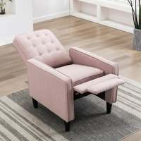Fauteuil inclinable en tissu capitonné personnalisable, avec repose-pieds électrique extractible, fauteuil inclinable individuel, directement de l'usine