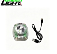 Lampada da Miniera Senza Fili GLC-6M 23000Lux, Torcia Frontale LED Ricaricabile per Minatori, Luce per Elmetto IP68 Impermeabile per Miniere Sotterranee
